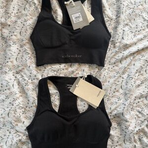 Icebreaker Black Seamless Racerback Sports Bras (Set of 2)